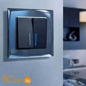 Рамка на 1 пост (черный) Werkel Diamant W0011208 a051444 - Фото 1