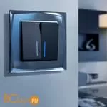 Рамка на 1 пост (черный) Werkel Diamant W0011208 a051444 - Фото 1