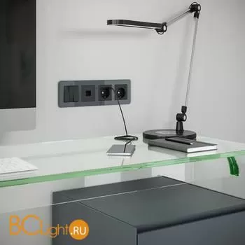 Рамка из стекла на 4 поста Elite графит Werkel W0042440 - Фото 0