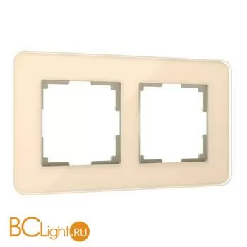Рамка из стекла на 2 поста Elite айвори Werkel W0022443