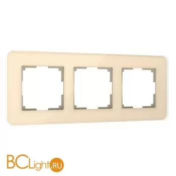 Рамка из стекла на 3 поста Elite айвори Werkel W0032443