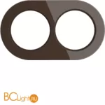 Рамка на 2 поста (Коричневый) Werkel Favorit Runda W0025114 a051636 - Фото 0