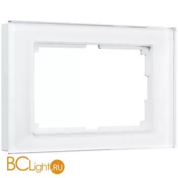 Рамка для двойной розетки (белый,стекло) Werkel Favorit W0081101