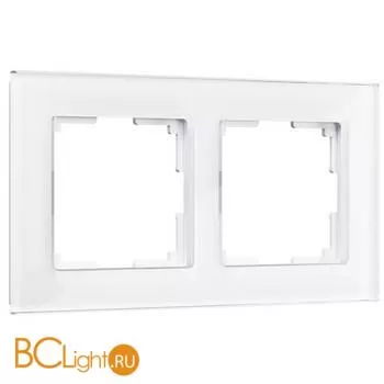 Рамка на 2 поста (белый,стекло) Werkel Favorit W0021101