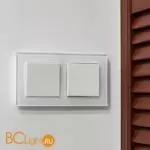 Рамка на 2 поста (белый,стекло) Werkel Favorit W0021101 - Фото 4