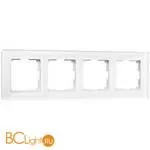 Рамка на 4 поста (белый, стекло) Werkel Favorit W0041101
