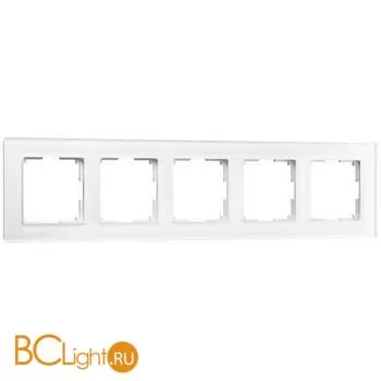 Рамка на 5 постов (белый,стекло) Werkel Favorit W0051101