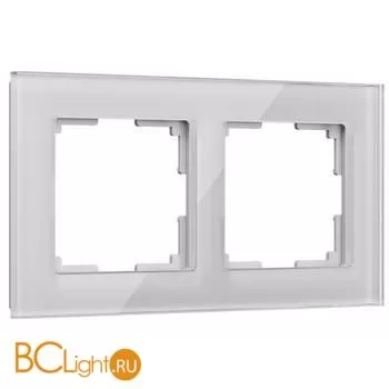 Рамка на 2 поста (дымчатый,стекло) Werkel Favorit W0021117