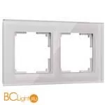 Рамка на 2 поста (дымчатый,стекло) Werkel Favorit W0021117