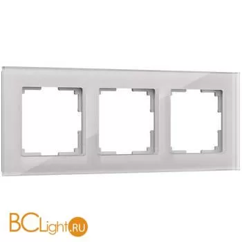 Рамка на 3 поста (дымчатый,стекло) Werkel Favorit W0031117