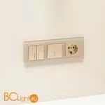 Рамка на 3 поста (дымчатый,стекло) Werkel Favorit W0031117 - Фото 2