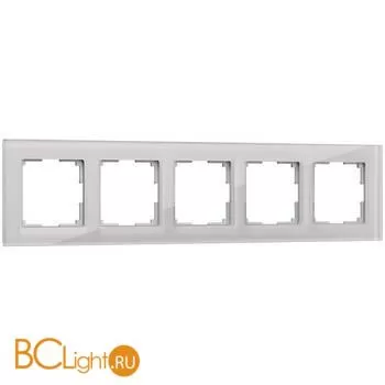 Рамка на 5 постов (дымчатый, стекло) Werkel Favorit W0051117