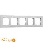 Рамка на 5 постов (дымчатый, стекло) Werkel Favorit W0051117