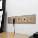 Рамка на 5 постов (шампань) Werkel Favorit W0051111 - Фото 0