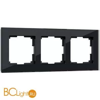 Рамка на 3 поста Favorit (черный,стекло) Werkel W0031108