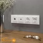 Рамка на 4 поста (белый матовый) Werkel Favorit W0041105 a051288 - Фото 0