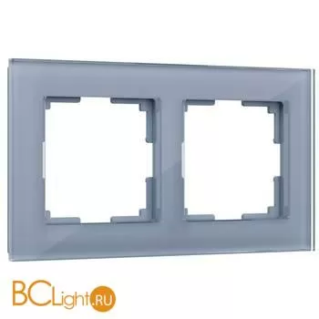 Рамка на 2 поста (серый,стекло) Werkel Favorit W0021115 a050964