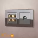 Рамка на 2 поста (мокко) Werkel Favorit W0021118 a051098 - Фото 2