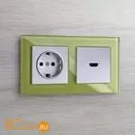 Рамка на 2 поста (фисташковый) Werkel Favorit W0021116 a051106 - Фото 0