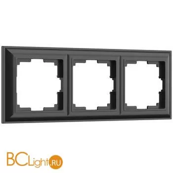 Рамка на 3 поста (черный матовый) Werkel Fiore W0032208 a051026