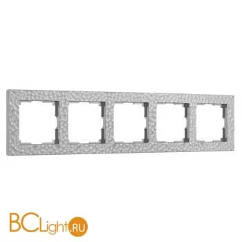 Рамка на 5 постов (серебряный) Werkel Hammer W0052406 a052530