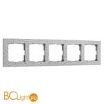 Рамка на 5 постов (серебряный) Werkel Hammer W0052406 a052530