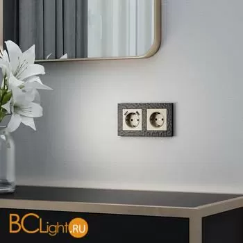 Рамка на 2 поста (черный) Werkel Hammer W0022408 a052517 - Фото 1