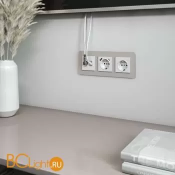 Розетка ТВ+Ethernet RJ-45 6 cat. (белый) Werkel W1181301 a056109 - Фото 1