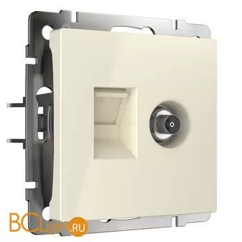 Розетка ТВ+Ethernet RJ-45 6 cat.(слоновая кость) Werkel W1181303 a056110