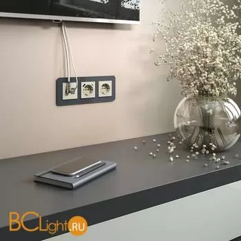 Розетка ТВ+Ethernet RJ-45 6 cat.(слоновая кость) Werkel W1181303 a056110 - Фото 1