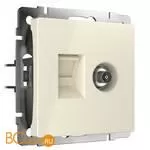 Розетка ТВ+Ethernet RJ-45 6 cat.(слоновая кость) Werkel W1181303 a056110