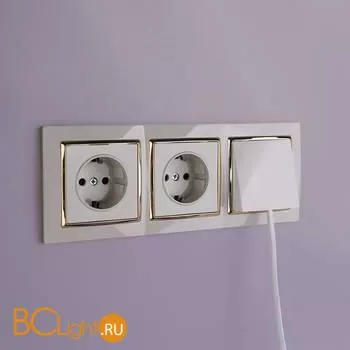 Вывод кабеля (слоновая кость) Werkel W1150203 a051482 - Фото 0