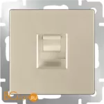 Телефонная розетка RJ-11 (шампань) Werkel W1182011 a050864 - Фото 0