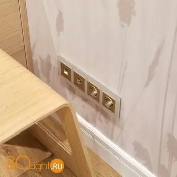 Розетка Ethernet RJ-45 (шампань рифленый) Werkel W1181010 a051424 - Фото 2