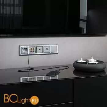 Акустическая розетка (cеребряный рифленый) Werkel W1185009 a051351 - Фото 0