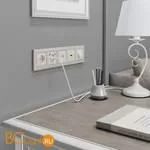 Розетка Ethernet RJ-45 (перламутровый рифленый) Werkel W1181013 a051190 - Фото 0