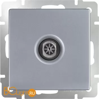 ТВ-розетка проходная (серебряный) Werkel W1184006 a051517 - Фото 2