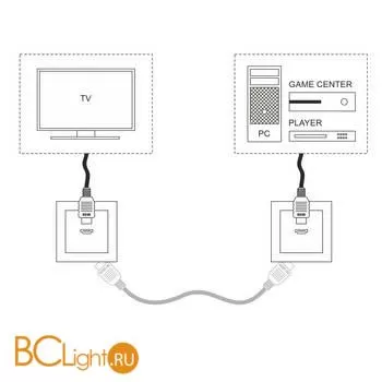 Розетка HDMI (серебряный) Werkel W1186006 a050877 - Фото 3