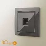 Телефонная розетка RJ-11 (серо-коричневый) Werkel W1182007 a050844 - Фото 1