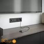 Розетка ТВ+Ethernet RJ-45 6 cat. (черный матовый) Werkel W1181308 a056112 - Фото 0