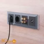 ТВ-розетка оконечная (черный матовый) Werkel W1183008 a051612 - Фото 3