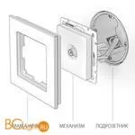 ТВ-розетка проходная (черный матовый) Werkel W1184008 a051625 - Фото 4