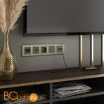 ТВ-розетка проходная (черный матовый) Werkel W1184008 a051625 - Фото 1