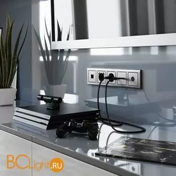 ТВ розетка оконечная (глянцевый никель) Werkel W1183002 a051075 - Фото 0