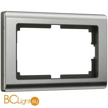 Рамка для двойной розетки (глянцевый никель) Werkel Metallic W0081602 a051003