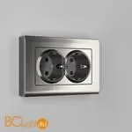 Рамка для двойной розетки (глянцевый никель) Werkel Metallic W0081602 a051003 - Фото 1