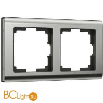 Рамка на 2 поста (глянцевый никель) Werkel Metallic W0021602 a051002