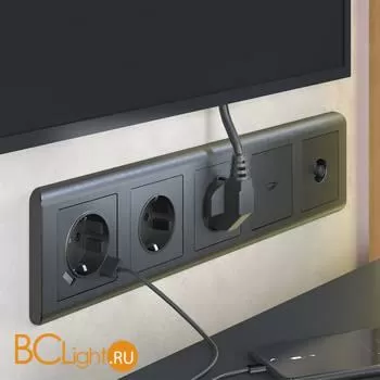 Накладка для розетки HDMI (графит рифленый) Werkel W1196004 a050744 - Фото 0