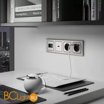 Накладка для розетки HDMI (глянцевый никель) Werkel W1196002 a051083 - Фото 0