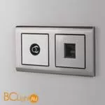 Накладка для RJ45 и RJ11 (глянцевый никель) Werkel W1191202 a051090 - Фото 1